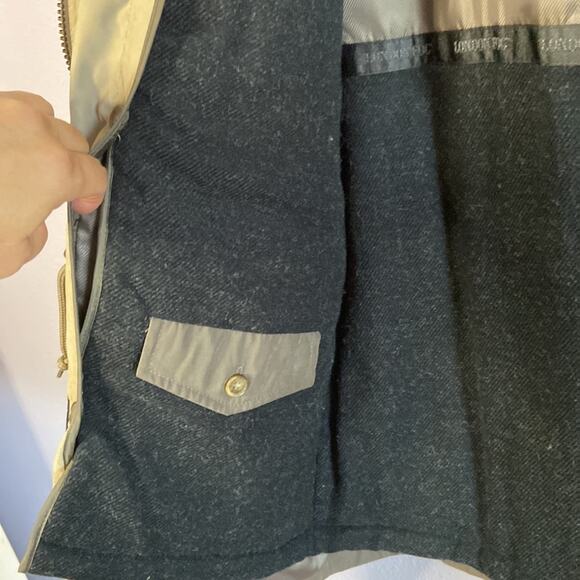 London Fog Men Brown Wool Blend Winter Jacket with Attached Hood & Vest Size M - Picture 15 of 16